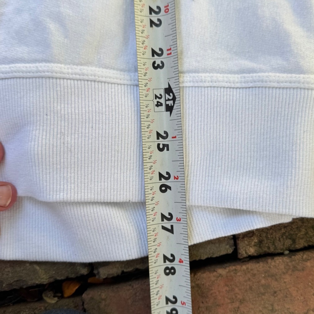Champion Mens 2XL White Crewneck Sweatshirt Script Logo Fleece Pullover FTX - Picture 6 of 6